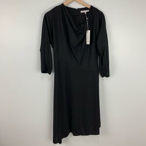 Kai Milla Black 3/4 Sleeve Asymmetrical Hem Dress
